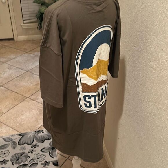 Stance Size XL The Crew Tee Olive Green Saddleback Graphic Western Casual New - Picture 3 of 11